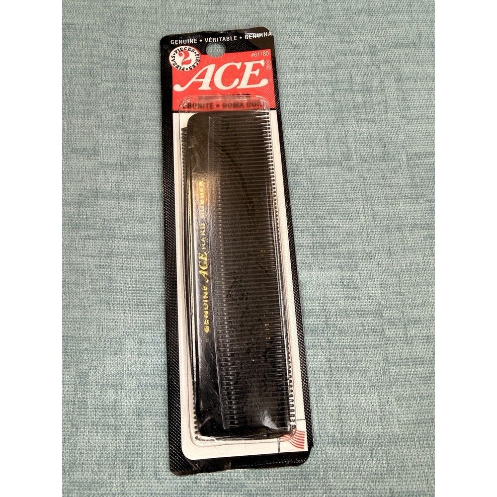Ace Pocket Comb Pack of 2 Made In USA New~ Sealed